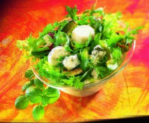 Fried Cheese And Avocado Salad