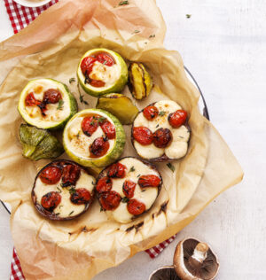 Delicious Cheese-Stuffed Baked Veggies