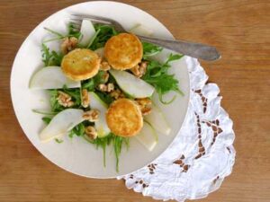 Salad with Fried Goat Cheese