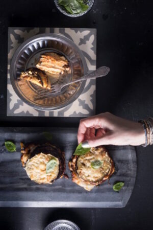 Oven-Roasted Eggplant Parmesan Stacks