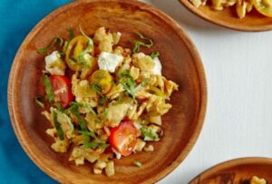 Amazing Matzo Farfel With Feta & Basil