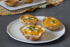 Sweet Potato soup in Puff Pastry Cups