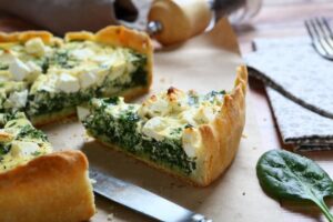 White Bread Spinach Quiche