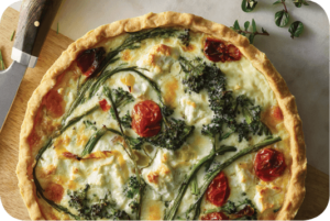 Roasted Veggie Cheese Quiche