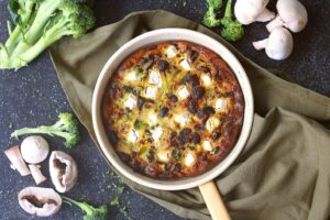 Light Broccoli Feta Frittata
