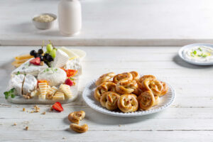 Cheese Board with Mini Pretzel Bites