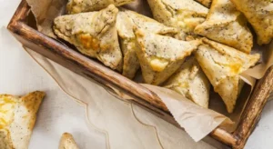 Feta-Filled Hamantaschen with Homemade Pesto