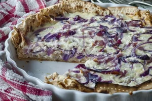 Spanish Onion-Cheese Quiche for Passover